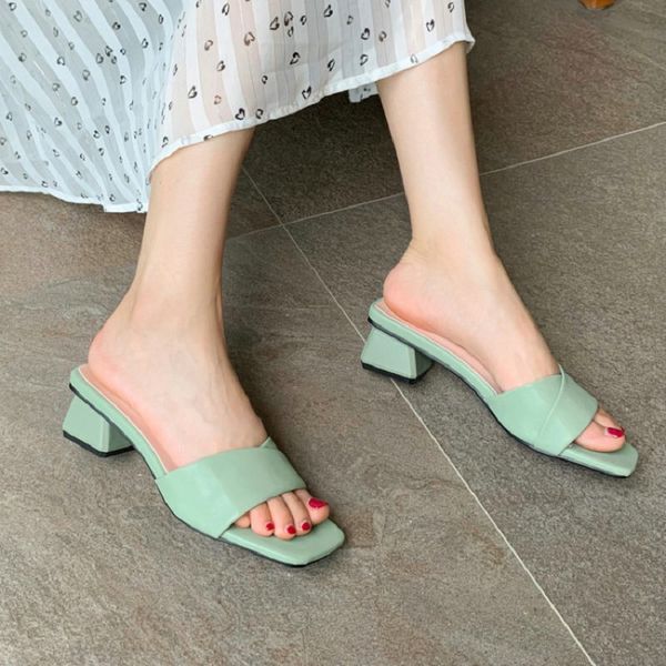 sianie tianie pu mint green brown chunky middle heels woman's slides summer female shoes big size 33-43 women slippers mules, Black
sianie tianie pu mint green brown chunky middle heels woman's slides summer female shoes big size 33-43 women slippers mules, Black