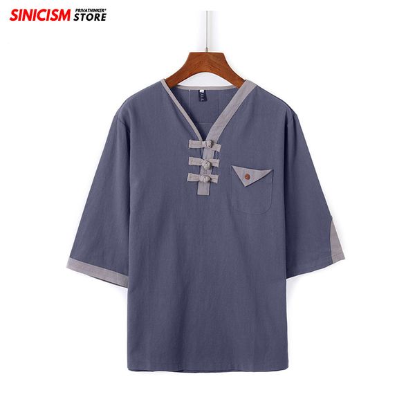 sinicism store men vintage loose cotton linen tshirts mens 2020 buckle summer tshirts male patchwork clothing chinese style, White;black
sinicism store men vintage loose cotton linen tshirts mens 2020 buckle summer tshirts male patchwork clothing chinese style, White;black