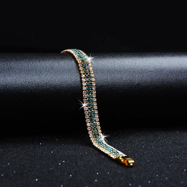 luxury crystal bracelets gold color link bracelet bangle fashion full cubic zirconia jewelry for women valentine gift, Red;blue
luxury crystal bracelets gold color link bracelet bangle fashion full cubic zirconia jewelry for women valentine gift, Red;blue