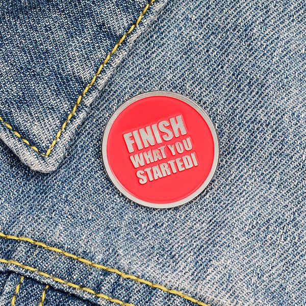 qihe jewelry fun phrase enamel lapel pins 'finish what you startedi' unique design gifts to friends brooches badges wholesale, Gray
qihe jewelry fun phrase enamel lapel pins 'finish what you startedi' unique design gifts to friends brooches badges wholesale, Gray