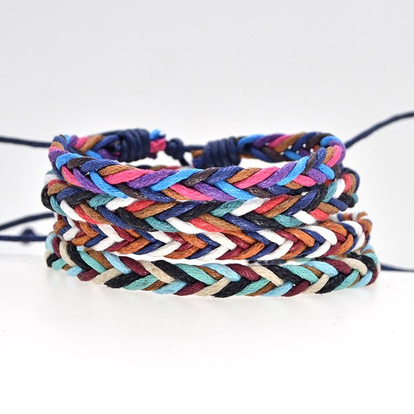 pulseras colorful fish bone braided bracelets cotton rope adjustable men women colourful wristband hancraft jewelry, Black
pulseras colorful fish bone braided bracelets cotton rope adjustable men women colourful wristband hancraft jewelry, Black