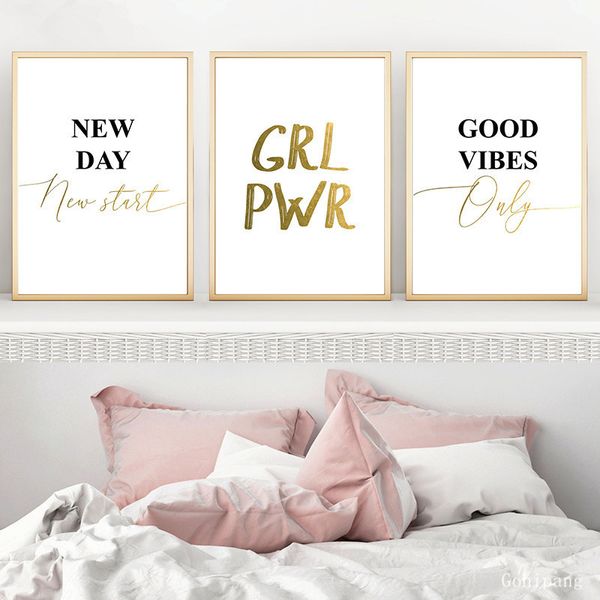 modern black white gold posters and prints inspirational words wall art good vibes only gift canvas picture decorative painting
modern black white gold posters and prints inspirational words wall art good vibes only gift canvas picture decorative painting