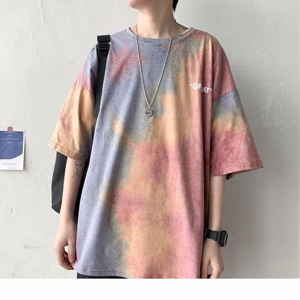men harajuku graphic t shirts summer tie dye japanese streetwear oversized t-shirt korean hip hop clothes, White;black
men harajuku graphic t shirts summer tie dye japanese streetwear oversized t-shirt korean hip hop clothes, White;black