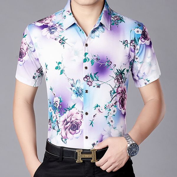 men's casual shirts floral shirt summer 2021 mens fashion printing short sleeve with flowers, White;black
men's casual shirts floral shirt summer 2021 mens fashion printing short sleeve with flowers, White;black