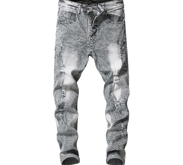 2019 new men's stretchy ripped skinny biker jeans destroyed taped slim fit denim pants fashion gift sale, Blue
2019 new men's stretchy ripped skinny biker jeans destroyed taped slim fit denim pants fashion gift sale, Blue