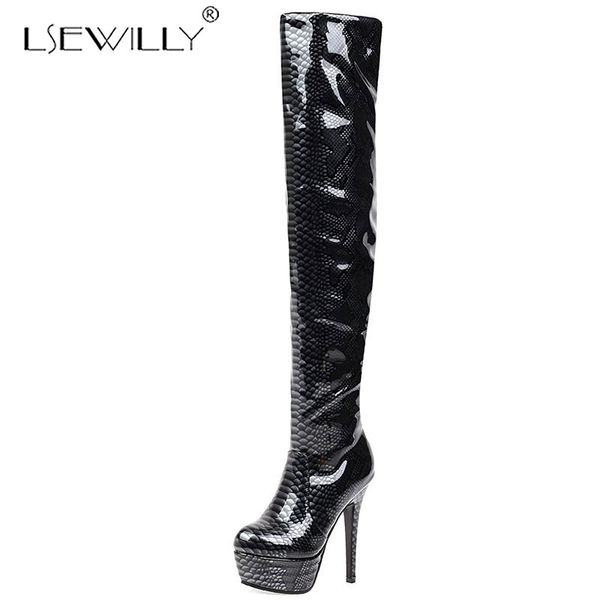 lsewilly snake print leather over the knee boots woman thin high heel party botas de mujer 2020 long boot women shoes, Black
lsewilly snake print leather over the knee boots woman thin high heel party botas de mujer 2020 long boot women shoes, Black