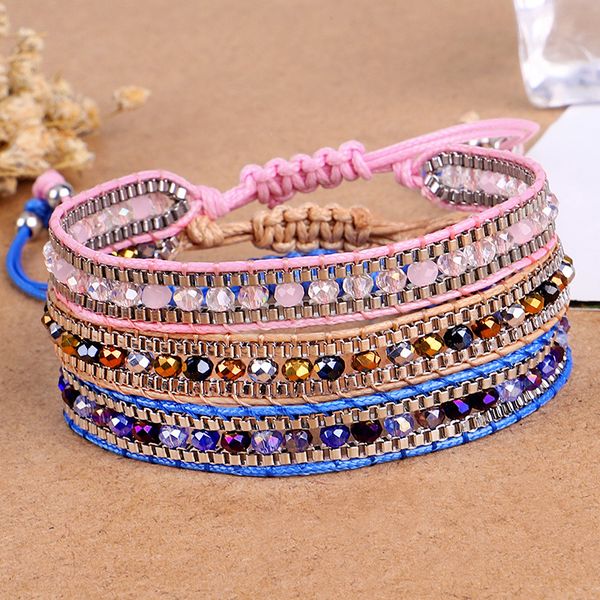 bohemian charm lucky crystal rope bracelet handmade women multicolor miyuki beads friendship bracelet jewelry, Golden;silver
bohemian charm lucky crystal rope bracelet handmade women multicolor miyuki beads friendship bracelet jewelry, Golden;silver