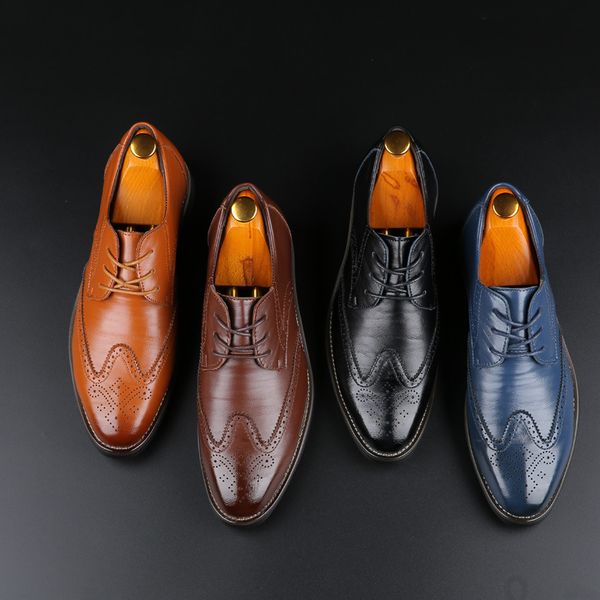 new mens shoes classic brogue casual leather shoes men weddings dress formal business office suit zapatos de hombre, Black
new mens shoes classic brogue casual leather shoes men weddings dress formal business office suit zapatos de hombre, Black