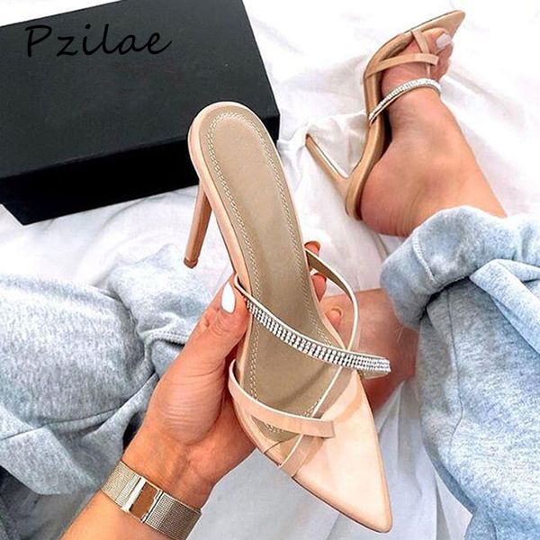 pzilae 2020 women gladiator sandals slippers womens slides shoes pointed toe rhinestone strap slippers high heels fip flops, Black
pzilae 2020 women gladiator sandals slippers womens slides shoes pointed toe rhinestone strap slippers high heels fip flops, Black