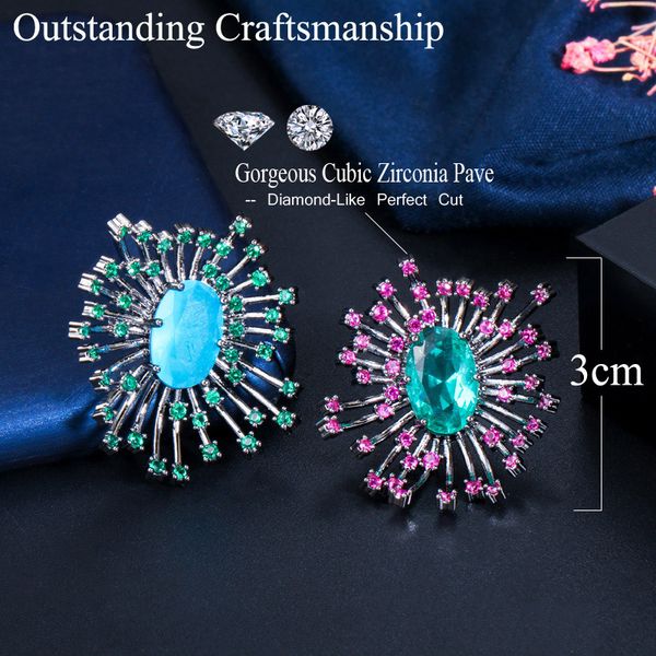 threegraces unique flower shape micro pave pink and light blue cubic zircon big stud earrings ladies party jewelry11, Golden;silver
threegraces unique flower shape micro pave pink and light blue cubic zircon big stud earrings ladies party jewelry11, Golden;silver