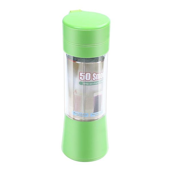 usb juicer cup, portable juice blender, household fruit mixer - six blades, 400ml fruit mixing machine with usb charger cable