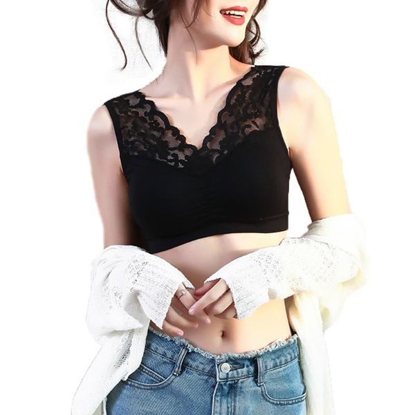 new summer women camisoles tank lace floral crochet padded bra cotton underwear tank v-neck lace crochet vest, White;black
new summer women camisoles tank lace floral crochet padded bra cotton underwear tank v-neck lace crochet vest, White;black