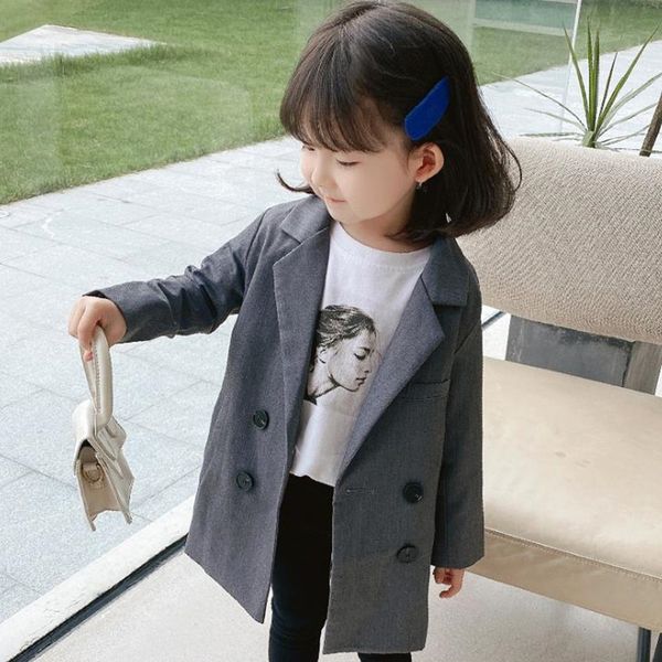 jackets dfxd kids girl jacket spring autumn children girls long gray/black blazer coat double-breasted formal outwear 1-7y, Blue;gray
jackets dfxd kids girl jacket spring autumn children girls long gray/black blazer coat double-breasted formal outwear 1-7y, Blue;gray