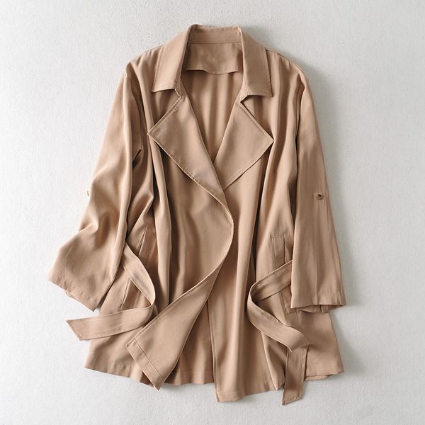 women's jacket fashion autumn mid-length casual style outwear simple belt female windbreaker 2colors selected size s, Black;brown
women's jacket fashion autumn mid-length casual style outwear simple belt female windbreaker 2colors selected size s, Black;brown