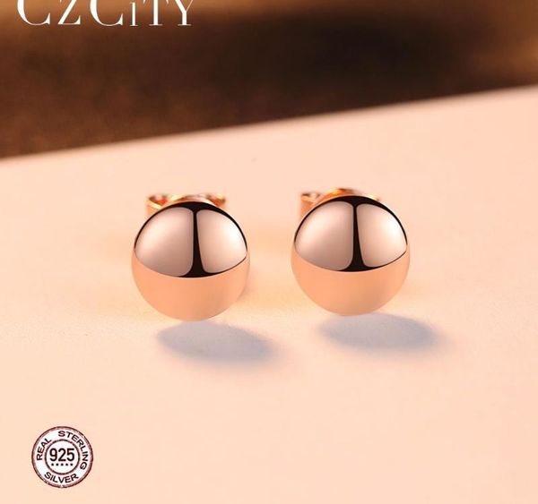 czcity brands lovely stud earrings for women rose gold 925 sterling silver delicate round earrings stud fine jewelry002, Golden;silver
czcity brands lovely stud earrings for women rose gold 925 sterling silver delicate round earrings stud fine jewelry002, Golden;silver