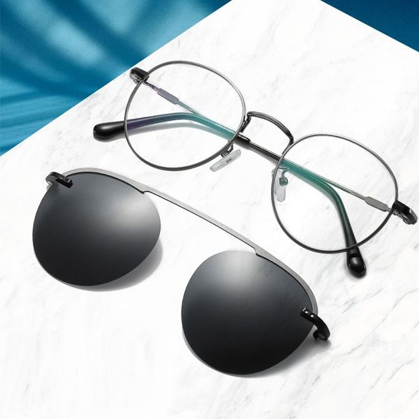 sunglasses tac polarized clip for women men classic brand round clear glasses anti-blue light eyewear, White;black
sunglasses tac polarized clip for women men classic brand round clear glasses anti-blue light eyewear, White;black