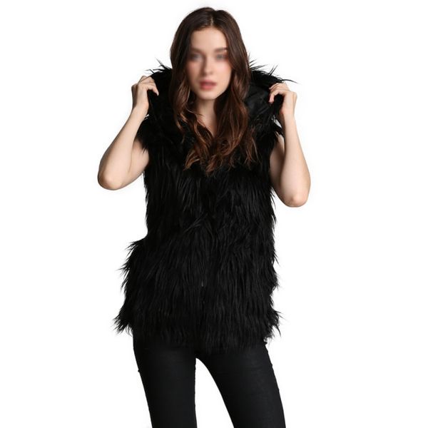 women's fur & faux etosell women vest autumn winter solid black outwear coat warm sleeveless hooded short jacket
women's fur & faux etosell women vest autumn winter solid black outwear coat warm sleeveless hooded short jacket