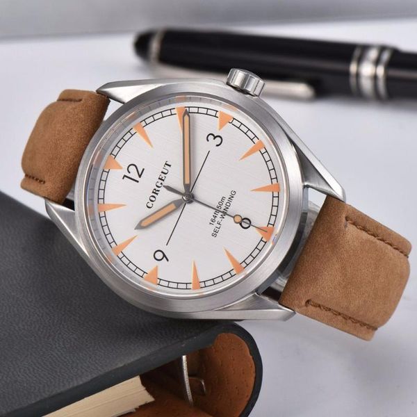corgeut automatic mechanical watch luxury fashion casual brand leather man waterproof sport male watches relogio masculino 3021a, Slivery;brown
corgeut automatic mechanical watch luxury fashion casual brand leather man waterproof sport male watches relogio masculino 3021a, Slivery;brown