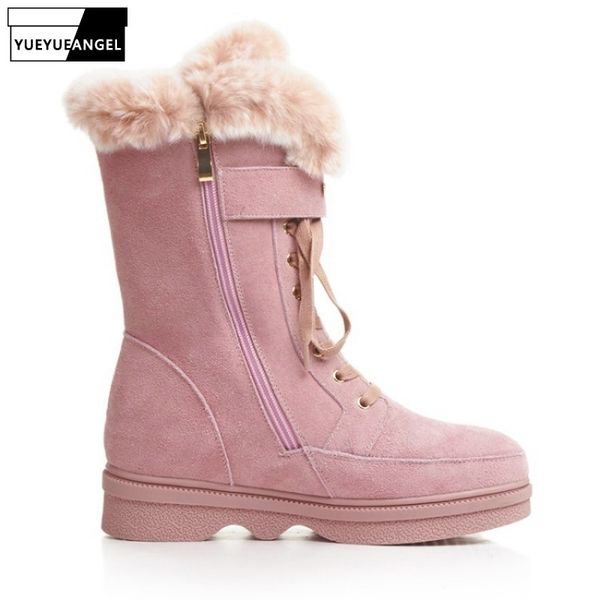 winter warm snow boots women platform wedges shoes luxury fashion pink lace up mid-calf boots flat botas mujer, Black
winter warm snow boots women platform wedges shoes luxury fashion pink lace up mid-calf boots flat botas mujer, Black