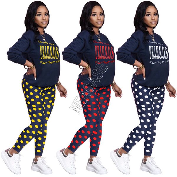 new women tracksuit designers dots friends letter print loose full sleeve sweatshirt pants leggings two piece outfits sports suit d82605, White
new women tracksuit designers dots friends letter print loose full sleeve sweatshirt pants leggings two piece outfits sports suit d82605, White