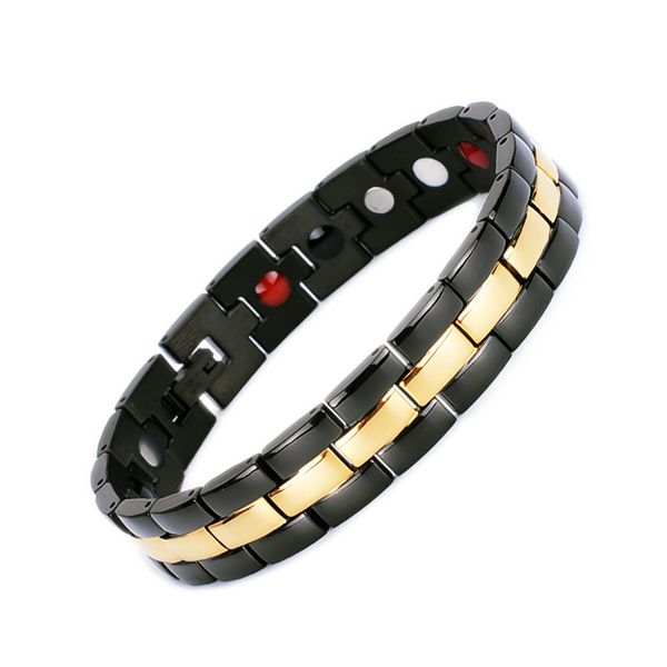 link, chain fashion healthy magnetic bracelet for women power therapy germanium bangles men health care jewelry stainless steel bracelets, Black
link, chain fashion healthy magnetic bracelet for women power therapy germanium bangles men health care jewelry stainless steel bracelets, Black