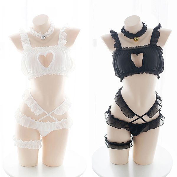 drop shipping heart hollow out lingerie set lolita ruffled lace bra and panty women intimates anime cosplay costume, Red;black
drop shipping heart hollow out lingerie set lolita ruffled lace bra and panty women intimates anime cosplay costume, Red;black