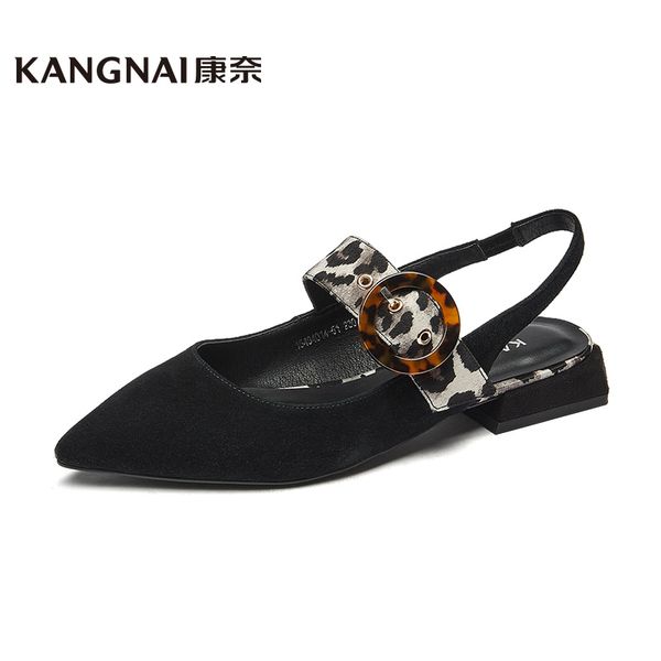kangnai women sandals pointed toe slip-on elastic band leopard print kid suede lady summer fashion shoes, Black
kangnai women sandals pointed toe slip-on elastic band leopard print kid suede lady summer fashion shoes, Black