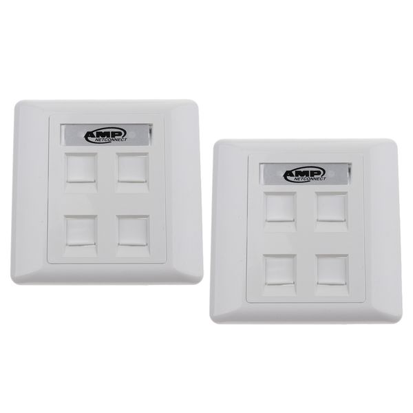 2x quad data настенная розетка лицевая панель 4 порта rj45 / rj11 сети ethernet разъем
2x quad data настенная розетка лицевая панель 4 порта rj45 / rj11 сети ethernet разъем