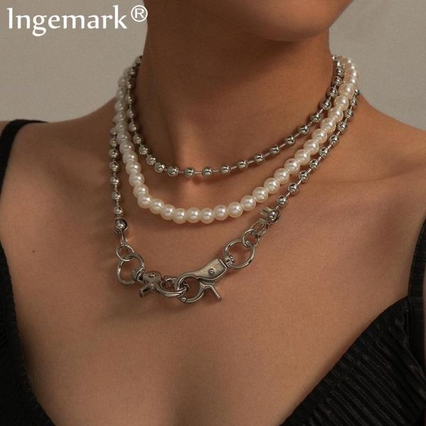boho imitation pearl chain necklace women collares goth vintage multi layer chunky tihck link necklace aesthetic friends jewelry, Silver
boho imitation pearl chain necklace women collares goth vintage multi layer chunky tihck link necklace aesthetic friends jewelry, Silver