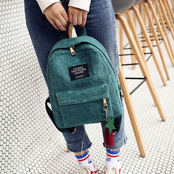 fashion corduroy backpack style soft fabric female pure colour student bag school vintage women striped teenage girls travel 823
fashion corduroy backpack style soft fabric female pure colour student bag school vintage women striped teenage girls travel 823
