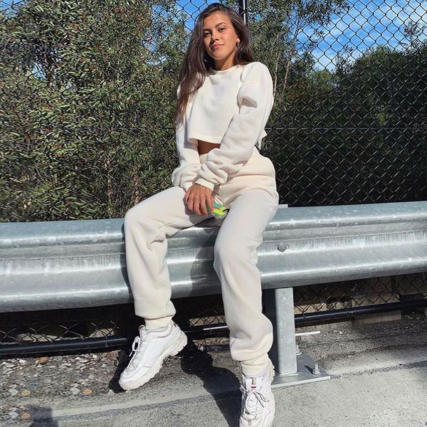 women tracksuits fashion natural color suits casual crew neck long sleeve crop pencil pants women s clothing 2 piece set, Gray
women tracksuits fashion natural color suits casual crew neck long sleeve crop pencil pants women s clothing 2 piece set, Gray