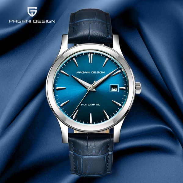 pagani design automatic mechanical men's watches leather watch men luxury men watch business waterproof clock relogio masculino, Slivery;brown
pagani design automatic mechanical men's watches leather watch men luxury men watch business waterproof clock relogio masculino, Slivery;brown