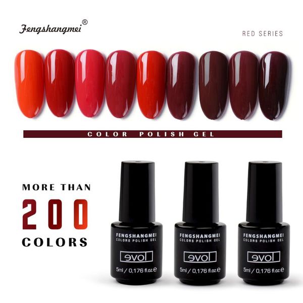fengshangmei 5ml gel for nails long lasting uv gel nail polish soak off gel-lacquer color varnish, Red;pink
fengshangmei 5ml gel for nails long lasting uv gel nail polish soak off gel-lacquer color varnish, Red;pink