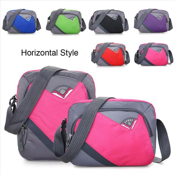 cross body men women nylon waterproof large solid color capacity shoulder messenger crossbody bags sacoche femme 30