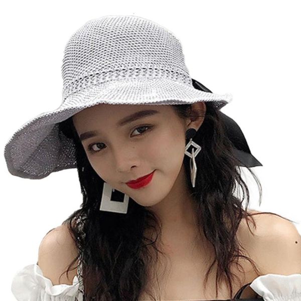new fashion women girl straw hat summer cap hand-made folding beach round fisherman basin hat, Blue;gray
new fashion women girl straw hat summer cap hand-made folding beach round fisherman basin hat, Blue;gray