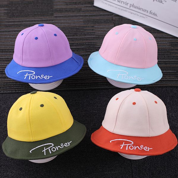 baby hat spring and autumn fisherman hat boy sun girl thin korean children, Yellow