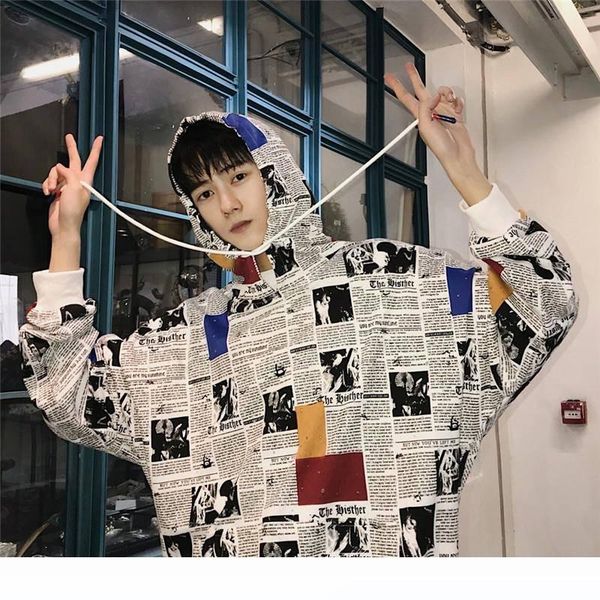 fashion newspaper printed hoodie men streetwear funny mens hooded oversized sweatshirt men clothing autumn hip hop hoodies male, Black
fashion newspaper printed hoodie men streetwear funny mens hooded oversized sweatshirt men clothing autumn hip hop hoodies male, Black
