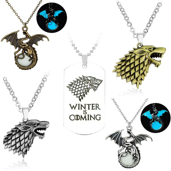 game of throne necklace house stark wolf logo metal round pendant winter is coming dog tag necklaces jewelry, Silver
game of throne necklace house stark wolf logo metal round pendant winter is coming dog tag necklaces jewelry, Silver