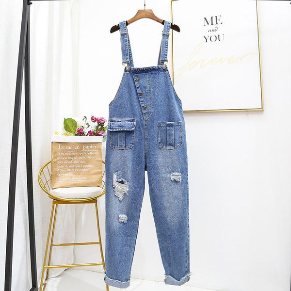 autumn large size loose denim straps jumpsuits women straps hole jean overalls 4xl 5xl plus size denim pant jumpsuits, Blue
autumn large size loose denim straps jumpsuits women straps hole jean overalls 4xl 5xl plus size denim pant jumpsuits, Blue