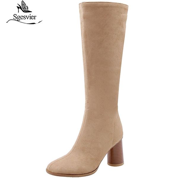 sgesvier female women's winter snow warm boots stretch faux suede knee high boots black round high heels toe shoes ladies g711
sgesvier female women's winter snow warm boots stretch faux suede knee high boots black round high heels toe shoes ladies g711