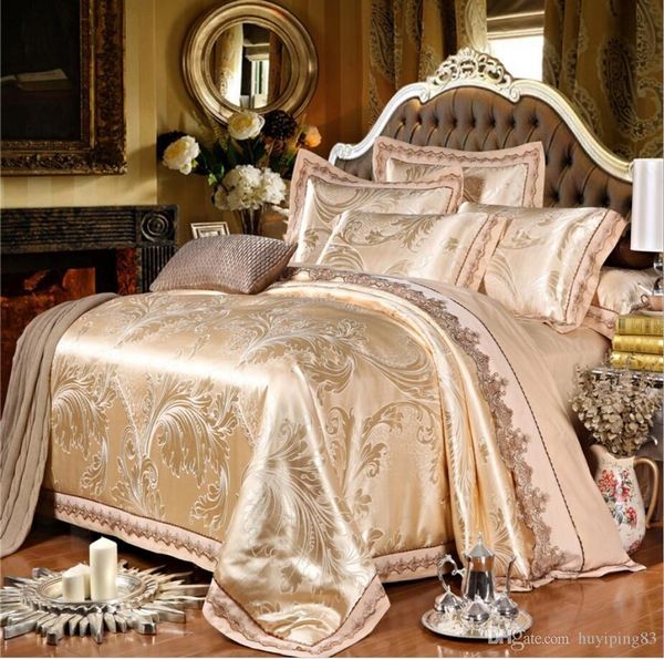 europan-style jacquard bedding set luxury 4/6 pcs satin silk/cotton duvet cover bed sheet pillowcase king size lace home textile
europan-style jacquard bedding set luxury 4/6 pcs satin silk/cotton duvet cover bed sheet pillowcase king size lace home textile