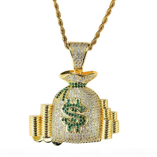 hip hop money bag diamonds pendant necklaces for men women purse wallet coins luxury necklace jewelry gold plated copper zircons cuban chain, Silver
hip hop money bag diamonds pendant necklaces for men women purse wallet coins luxury necklace jewelry gold plated copper zircons cuban chain, Silver
