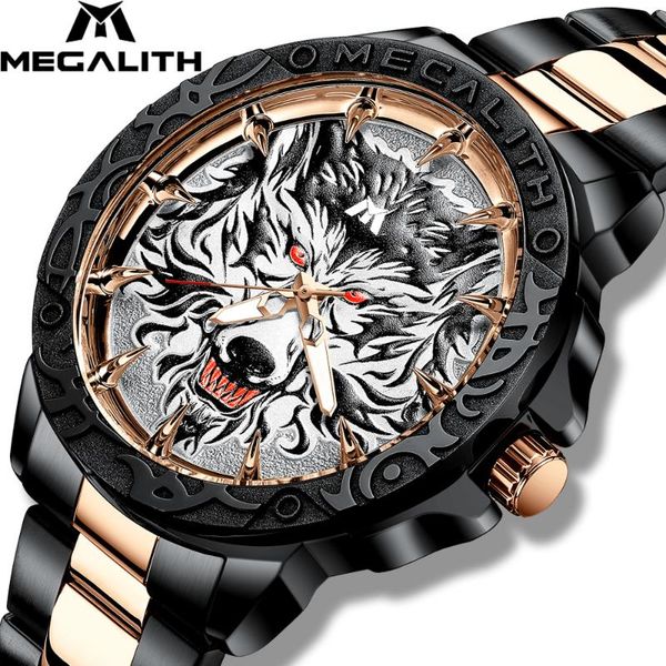 watch men 2020 megalith fashion luxury wolf head embossed sport waterproof stainless steel male clock luminous relogio masculino, Slivery;brown
watch men 2020 megalith fashion luxury wolf head embossed sport waterproof stainless steel male clock luminous relogio masculino, Slivery;brown