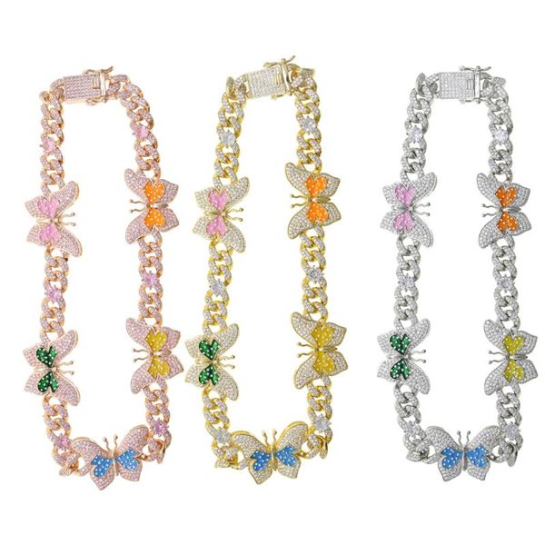 chokers iced out multi color enamel cz butterfly necklace 12mm bling miami cuban chain choker hip hop women jewelry, Golden;silver
chokers iced out multi color enamel cz butterfly necklace 12mm bling miami cuban chain choker hip hop women jewelry, Golden;silver