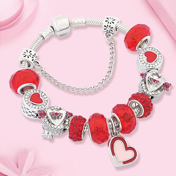 leabyl new romantic red cupid's arrow heart charm bracelet for women girl lovers gift red crystal bead bracelet pulsera mujer, Red;blue
leabyl new romantic red cupid's arrow heart charm bracelet for women girl lovers gift red crystal bead bracelet pulsera mujer, Red;blue