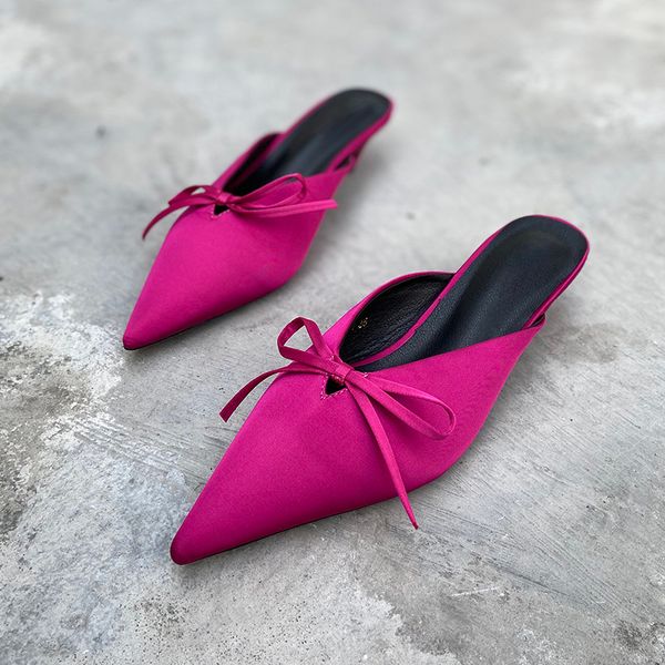 slippers deat 2021 spring summer fashion bow pointed outside half middle heel baotou lazy muller shoes women se715, Black
slippers deat 2021 spring summer fashion bow pointed outside half middle heel baotou lazy muller shoes women se715, Black
