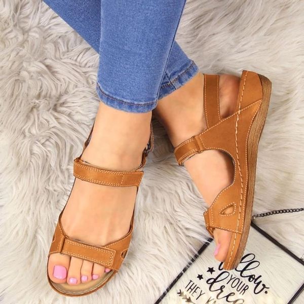 women flat sandals 2020 summer casual orthopedic shoes open toe leather platform ladies shoes beach wedges comfy femme sandales, Black
women flat sandals 2020 summer casual orthopedic shoes open toe leather platform ladies shoes beach wedges comfy femme sandales, Black
