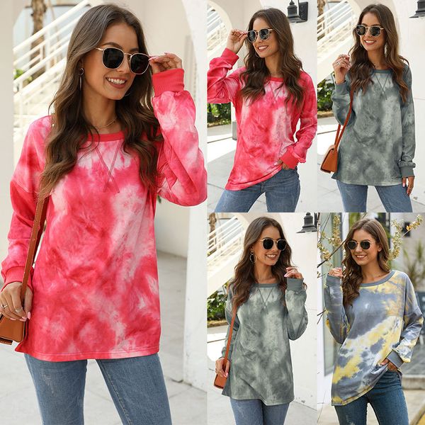 2020 autumn new european and american womens selling popular round neck loose bat sleeve tie-dye sweater, Black
2020 autumn new european and american womens selling popular round neck loose bat sleeve tie-dye sweater, Black