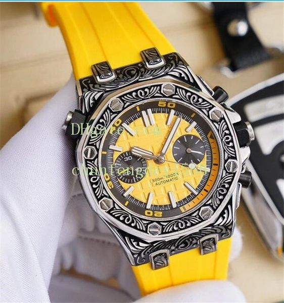 luxury offshore 44mm mens watch carving rubber band transparent back 316l steel sapphire mechanical automatic fashion wristwatch, Slivery;brown
luxury offshore 44mm mens watch carving rubber band transparent back 316l steel sapphire mechanical automatic fashion wristwatch, Slivery;brown