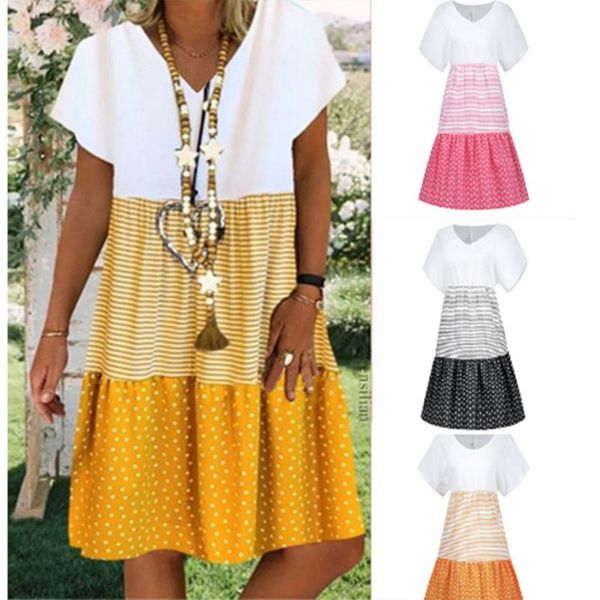 women summer bohemian short sleeve midi long dress color block polka dot striped patchwork v-neck loose beach sundress s-5xl, Black;gray
women summer bohemian short sleeve midi long dress color block polka dot striped patchwork v-neck loose beach sundress s-5xl, Black;gray